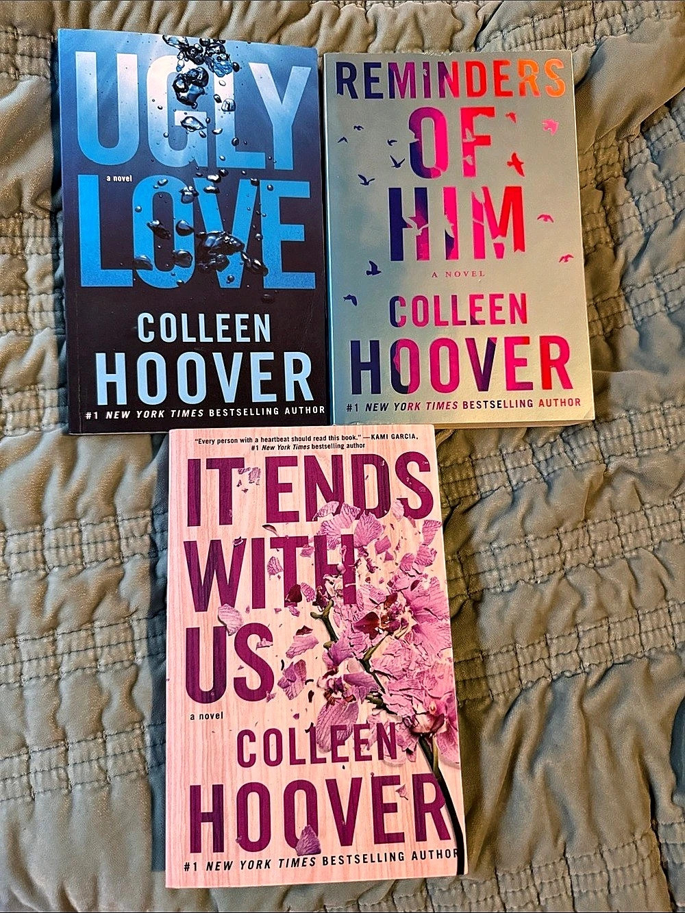 Colleen Hoover Paperback Set 3 Books Ugly Love Reminders of Him It Ends with Us